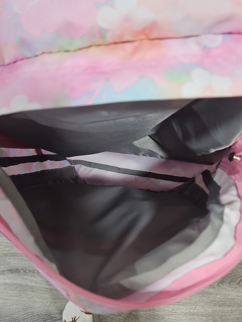 Jansport Big Student Backpack Pink Flowers - Picture 10 of 13